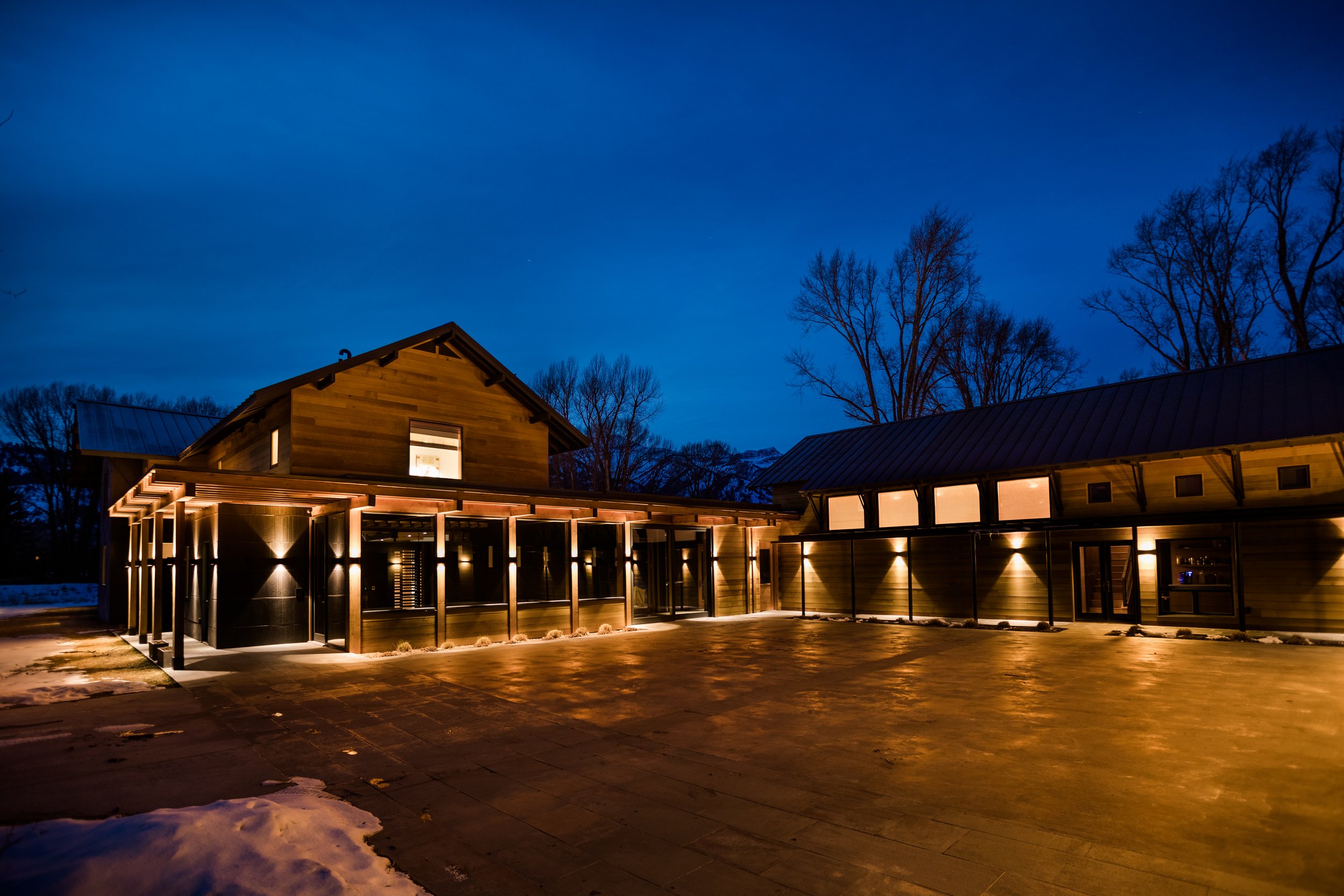 Exterior of custom home built in Jackson, WY