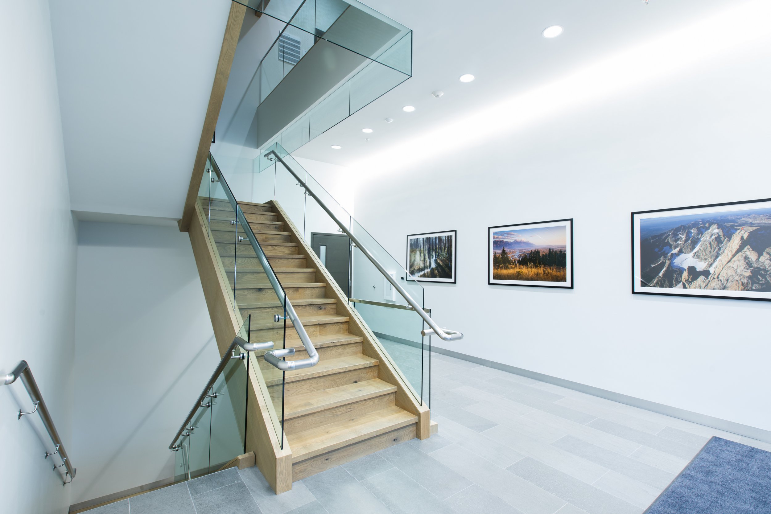Bright interior of the Big Mountain building