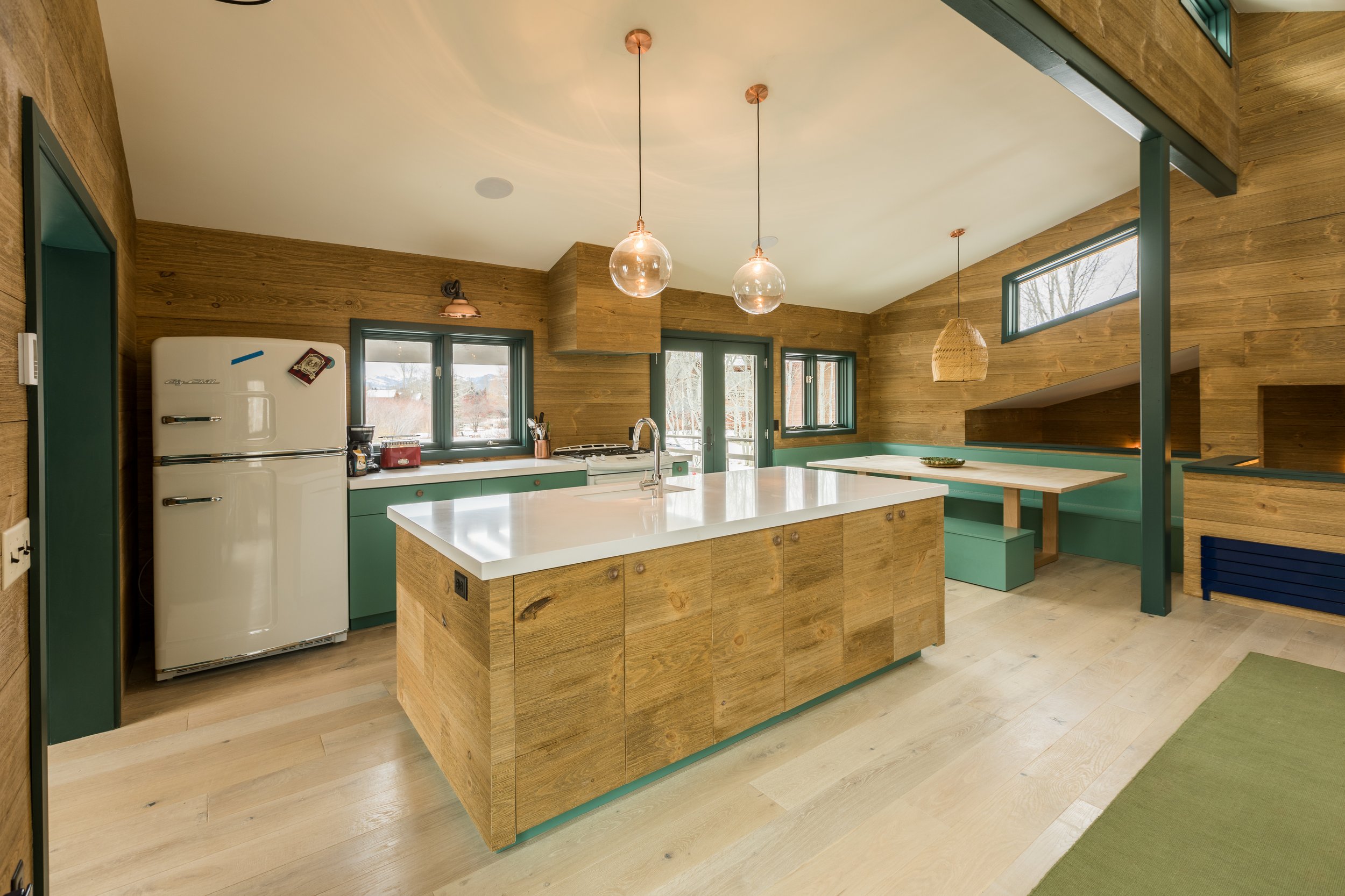 Large kitchen in luxury mountain home