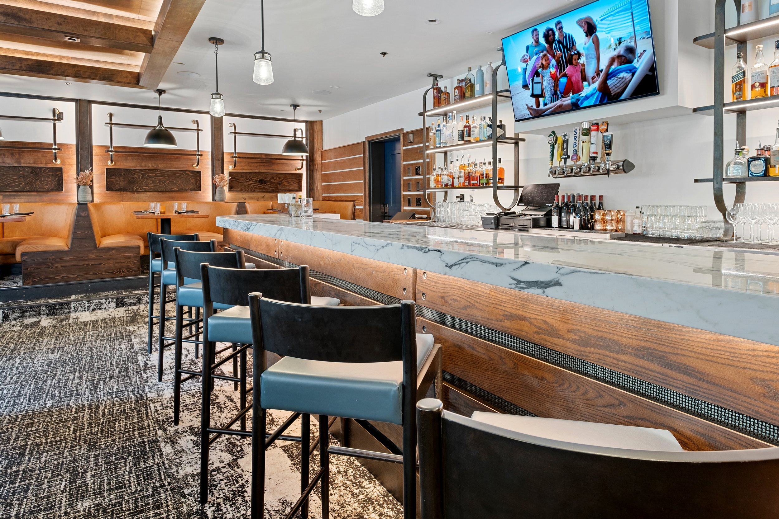 View down the bar in The Spur