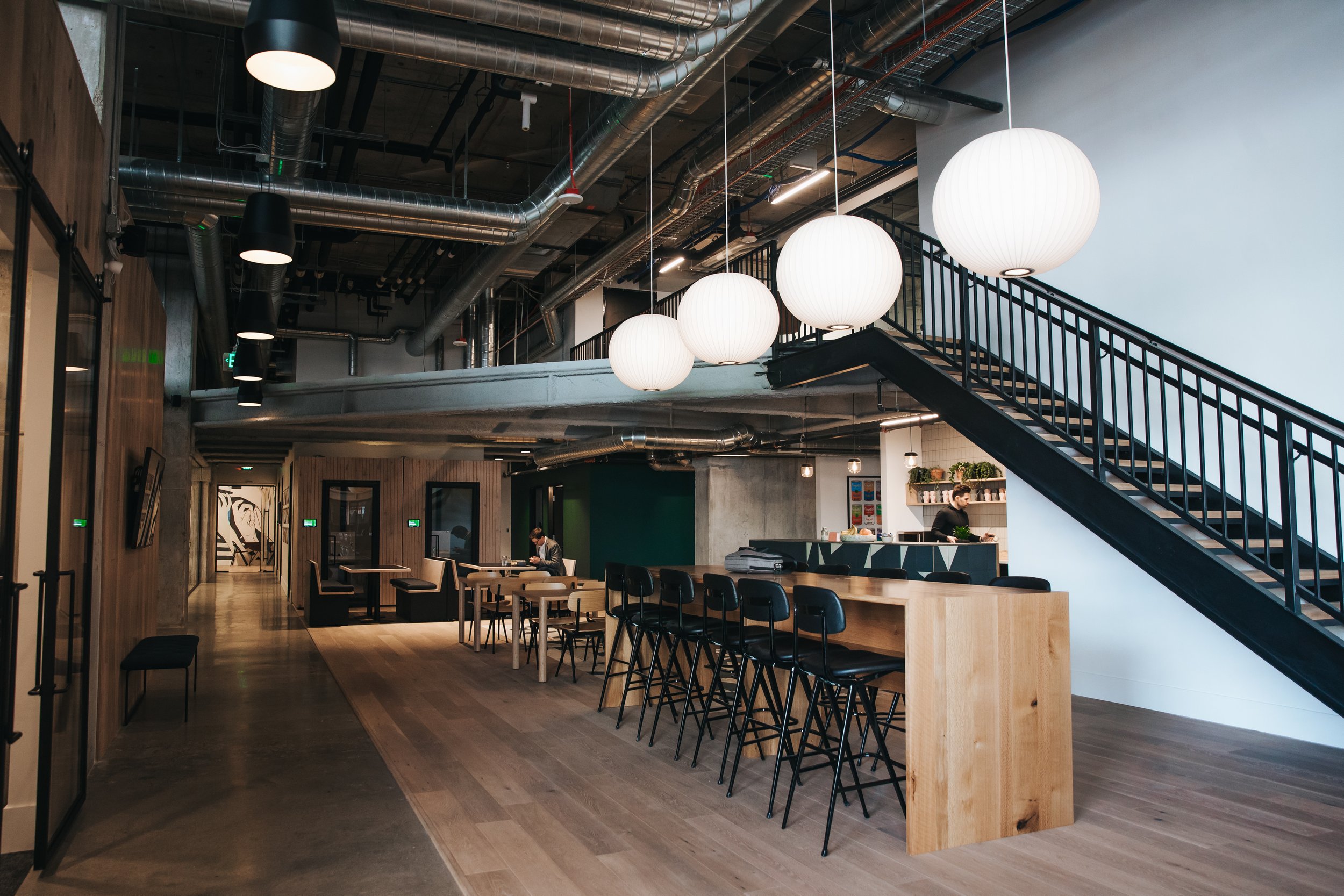 Interior of office spaces in the Kiln at the Gateway